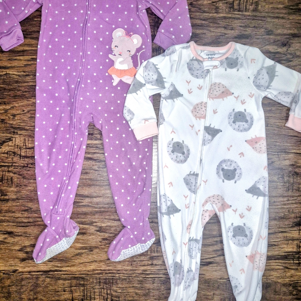 Purple and White Kids One Piece Set